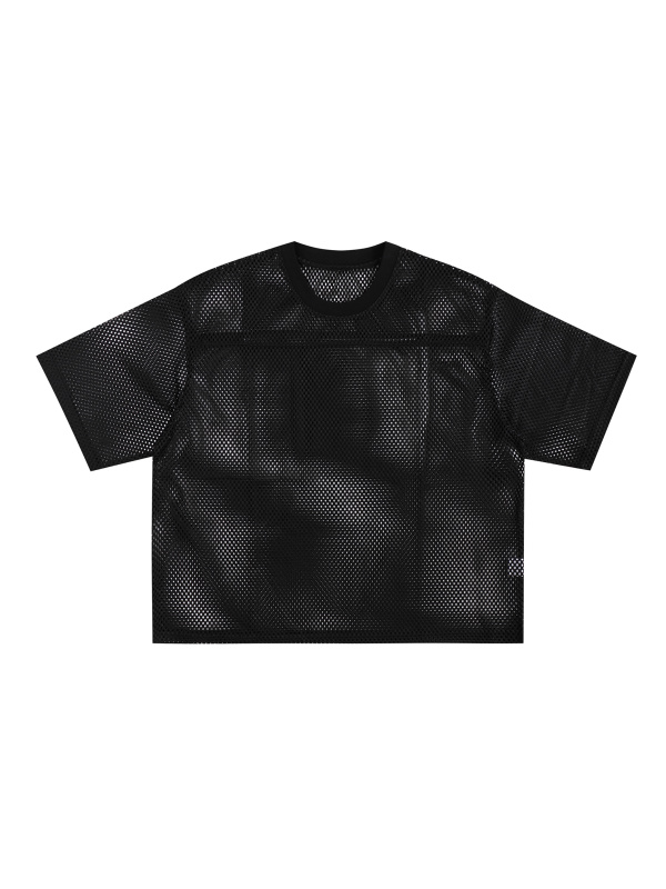 See-through Boxy Net T-shirt #RP0017 | TAPSTITCH